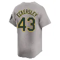 Youth Oakland Athletics ＃43 Dennis Eckersley Gray Limited Away Jersey