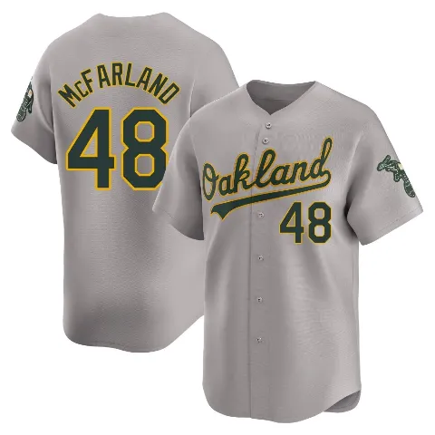 Youth Oakland Athletics ＃48 T.J. McFarland Gray Limited Away Jersey
