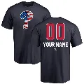 Youth Philadelphia Phillies ＃00 Custom T-Shirt Navy Custom Name and Number Banner Wave T-Shirt -