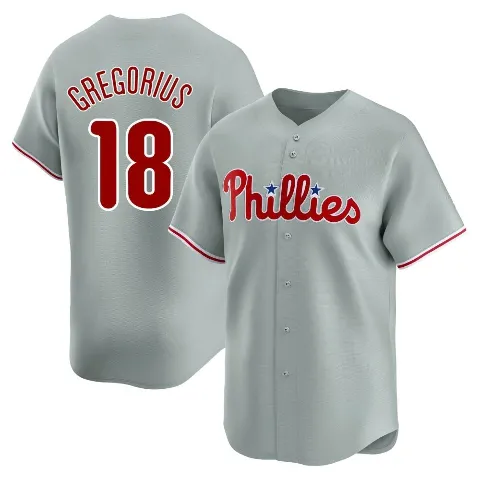 Youth Philadelphia Phillies ＃18 Didi Gregorius Gray Limited Away Jersey