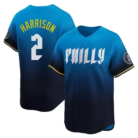 Youth Philadelphia Phillies ＃2 Josh Harrison Blue Limited 2024 City Connect Jersey