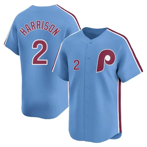 Youth Philadelphia Phillies ＃2 Josh Harrison Light Blue Limited Alternate Jersey