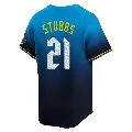 Youth Philadelphia Phillies ＃21 Garrett Stubbs Blue Limited 2024 City Connect Jersey