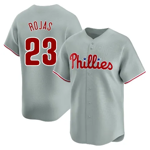 Youth Philadelphia Phillies ＃23 Johan Rojas Gray Limited Away Jersey