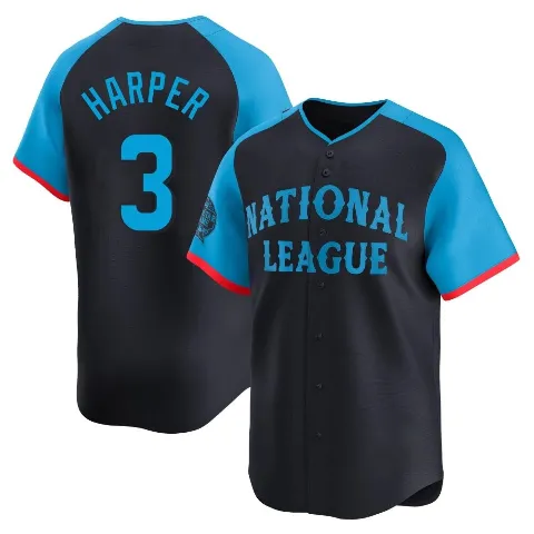 Youth Philadelphia Phillies ＃3 Bryce Harper Navy Limited National League 2024 All-Star Game Jersey