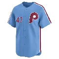 Youth Philadelphia Phillies ＃47 Cal Stevenson Light Blue Limited Alternate Jersey