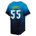 Youth Philadelphia Phillies ＃55 Ranger Suarez Blue Limited 2024 City Connect Jersey