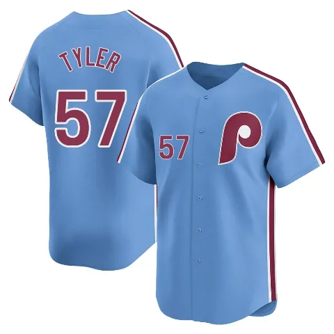 Youth Philadelphia Phillies ＃57 Kyle Tyler Light Blue Limited Alternate Jersey