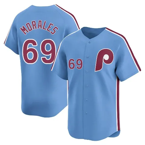 Youth Philadelphia Phillies ＃69 Francisco Morales Light Blue Limited Alternate Jersey