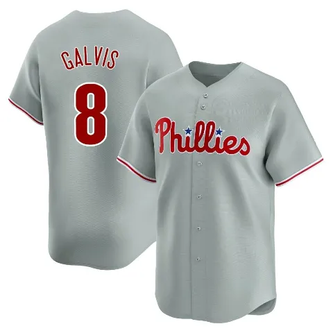 Youth Philadelphia Phillies ＃8 Freddy Galvis Gray Limited Away Jersey