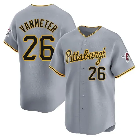 Youth Pittsburgh Pirates ＃26 Josh VanMeter Gray Limited Away Jersey