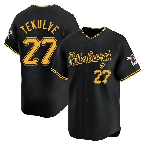 Youth Pittsburgh Pirates ＃27 Kent Tekulve Black Limited Alternate Jersey