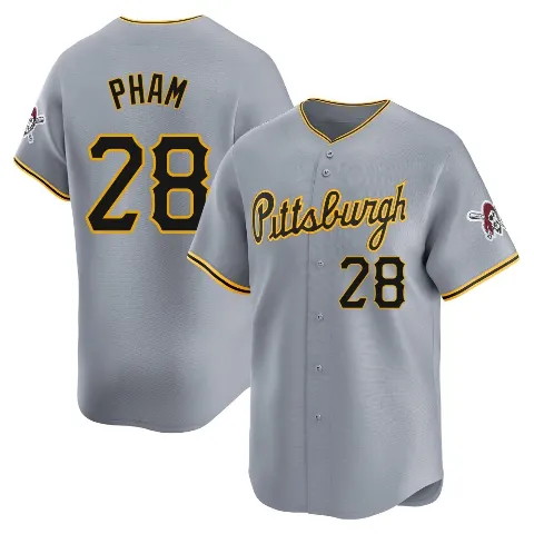 Youth Pittsburgh Pirates ＃28 Tommy Pham Gray Limited Away Jersey