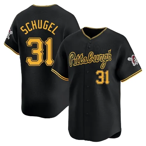 Youth Pittsburgh Pirates ＃31 A.J. Schugel Black Limited Alternate Jersey