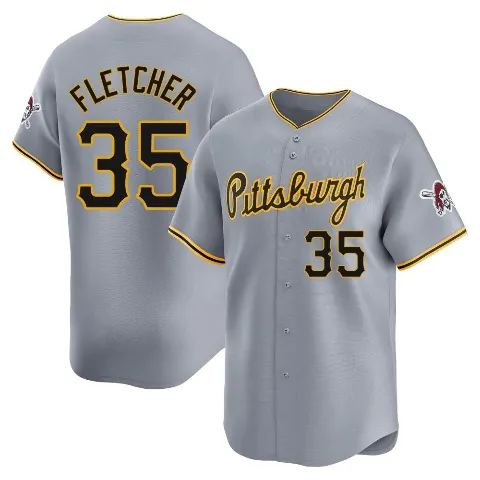 Youth Pittsburgh Pirates ＃35 Aaron Fletcher Gray Limited Away Jersey