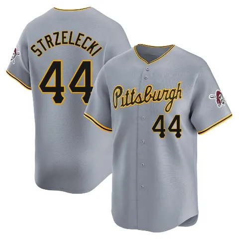 Youth Pittsburgh Pirates ＃44 Peter Strzelecki Gray Limited Away Jersey