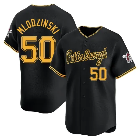 Youth Pittsburgh Pirates ＃50 Carmen Mlodzinski Black Limited Alternate Jersey