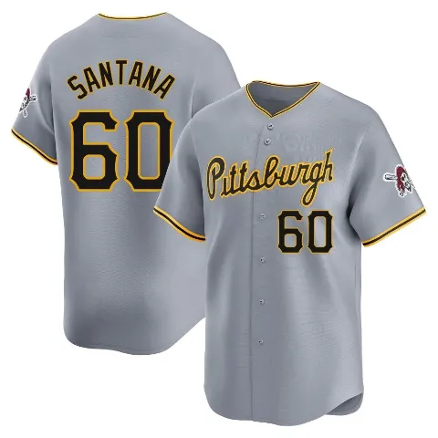 Youth Pittsburgh Pirates ＃60 Dennis Santana Gray Limited Away Jersey