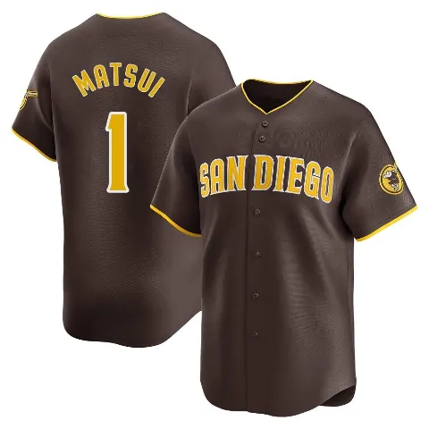 Youth San Diego Padres ＃1 Yuki Matsui Brown Limited Away Jersey