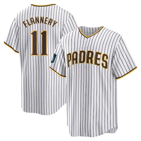 Youth San Diego Padres ＃11 Tim Flannery White Replica 2024 World Tour Seoul Series Home Jersey
