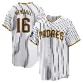 Youth San Diego Padres ＃16 Fred Kendall White Replica 2024 World Tour Seoul Series Home Jersey