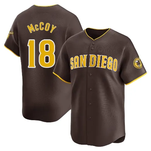 Youth San Diego Padres ＃18 Mason McCoy Brown Limited Away Jersey