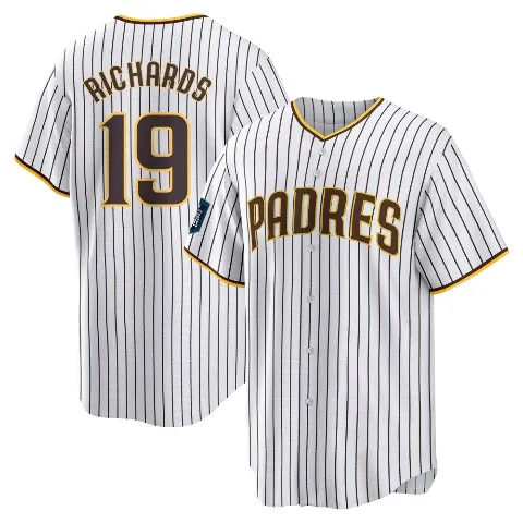 Youth San Diego Padres ＃19 Gene Richards White Replica 2024 World Tour Seoul Series Home Jersey