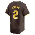 Youth San Diego Padres ＃2 Johnny Grubb Brown Limited Away Jersey