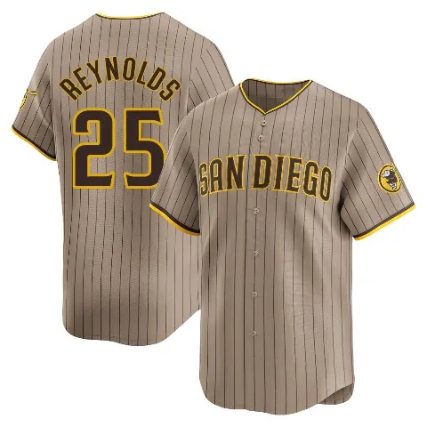 Youth San Diego Padres ＃25 Sean Reynolds Limited Tan Alternate Jersey