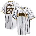 Youth San Diego Padres ＃27 Manuel Castro White Replica 2024 World Tour Seoul Series Home Jersey