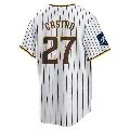 Youth San Diego Padres ＃27 Manuel Castro White Replica 2024 World Tour Seoul Series Home Jersey