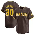 Youth San Diego Padres ＃30 Derrel Thomas Brown Limited Away Jersey
