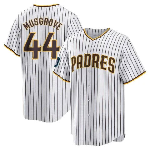 Youth San Diego Padres ＃44 Joe Musgrove White Replica 2024 World Tour Seoul Series Home Jersey