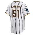 Youth San Diego Padres ＃51 Trevor Hoffman White Replica 2024 World Tour Seoul Series Home Jersey