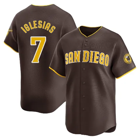 Youth San Diego Padres ＃7 Jose Iglesias Brown Limited Away Jersey