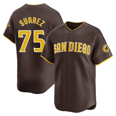 Youth San Diego Padres ＃75 Robert Suarez Brown Limited Away Jersey