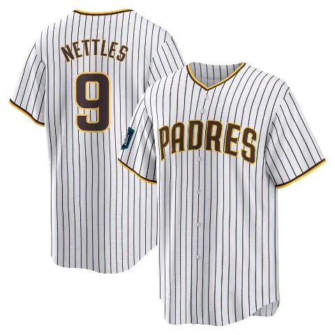 Youth San Diego Padres ＃9 Graig Nettles White Replica 2024 World Tour Seoul Series Home Jersey