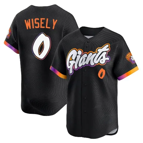 Youth San Francisco Giants ＃0 Brett Wisely Anthracite Limited 2025 City Connect Jersey