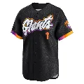 Youth San Francisco Giants ＃1 Osleivis Basabe Anthracite Limited 2025 City Connect Jersey