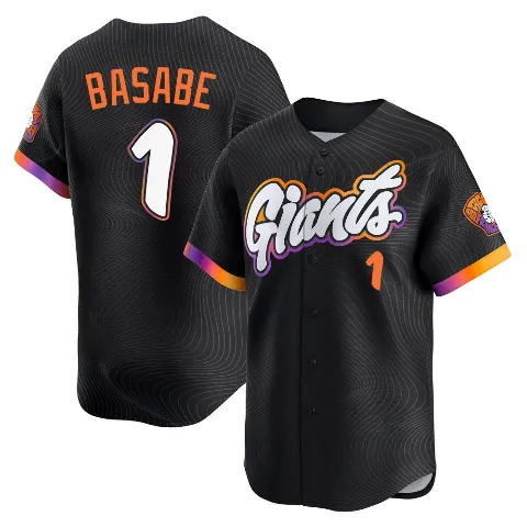 Youth San Francisco Giants ＃1 Osleivis Basabe Anthracite Limited 2025 City Connect Jersey