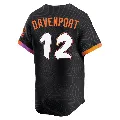 Youth San Francisco Giants ＃12 Jim Davenport Anthracite Limited 2025 City Connect Jersey