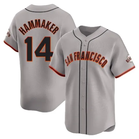 Youth San Francisco Giants ＃14 Atlee Hammaker Gray Limited Away Jersey