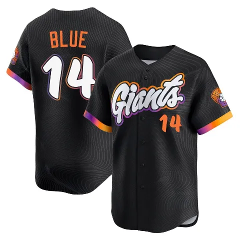 Youth San Francisco Giants ＃14 Vida Blue Anthracite Limited 2025 City Connect Jersey
