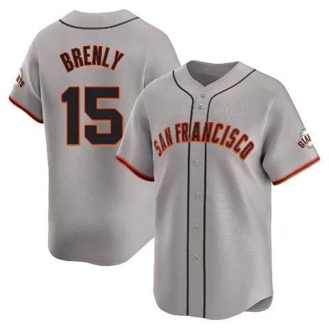 Youth San Francisco Giants ＃15 Bob Brenly Gray Limited Away Jersey