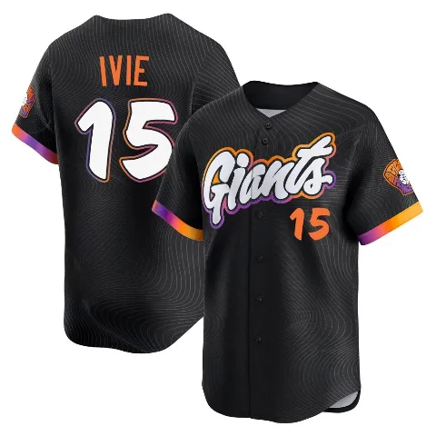 Youth San Francisco Giants ＃15 Mike Ivie Anthracite Limited 2025 City Connect Jersey