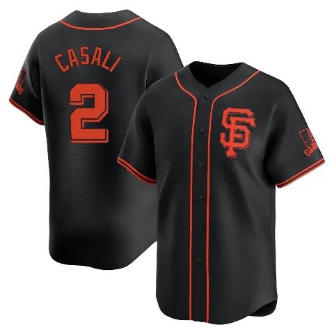 Youth San Francisco Giants ＃2 Curt Casali Black Limited Alternate Jersey