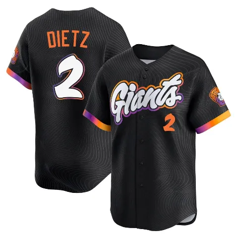 Youth San Francisco Giants ＃2 Dick Dietz Anthracite Limited 2025 City Connect Jersey