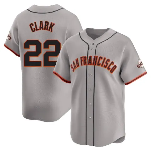 Youth San Francisco Giants ＃22 Jack Clark Gray Limited Away Jersey