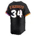 Youth San Francisco Giants ＃34 John D'acquisto Anthracite Limited 2025 City Connect Jersey