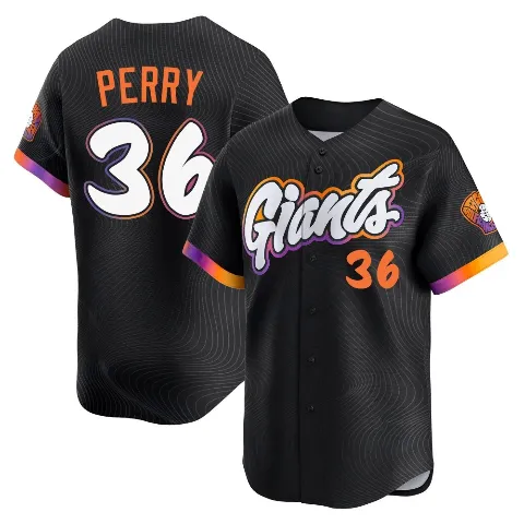 Youth San Francisco Giants ＃36 Gaylord Perry Anthracite Limited 2025 City Connect Jersey